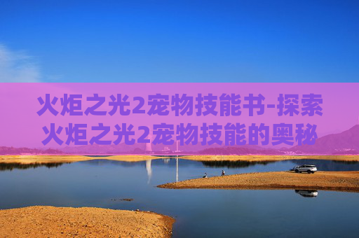火炬之光2宠物技能书-探索火炬之光2宠物技能的奥秘